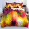 3D Abstract Golden Nebula & Galaxy Bedding Set