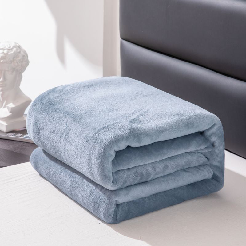 Ultra Soft Solid Coral Fleece Blanket – Cosy Warm Throw