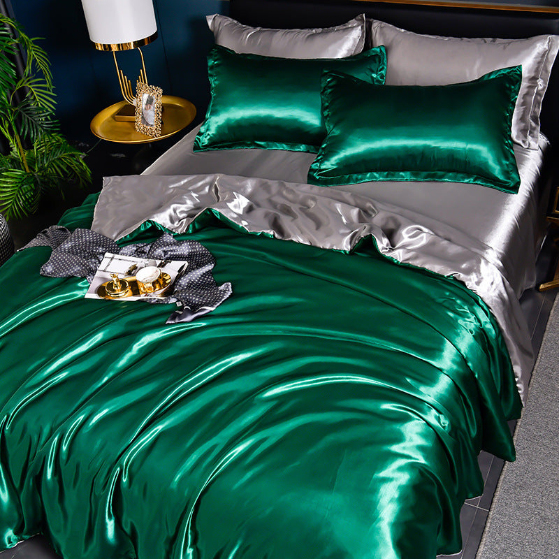 Royal Ice Silk Cooling Bedding Set – Duvet Cover & Sheet Set