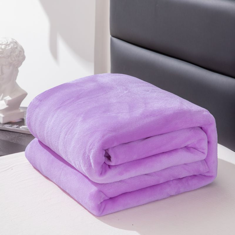 Ultra Soft Solid Coral Fleece Blanket – Cosy Warm Throw