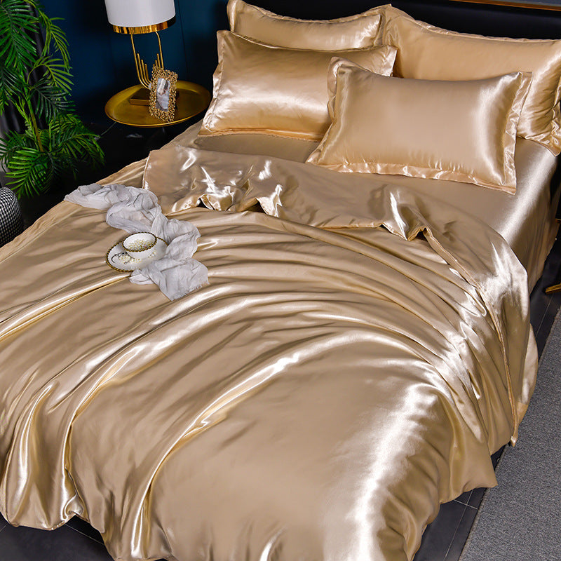 Royal Ice Silk Cooling Bedding Set – Duvet Cover & Sheet Set