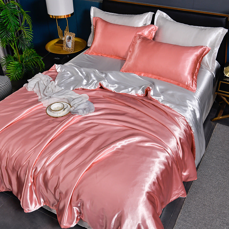 Royal Ice Silk Cooling Bedding Set – Duvet Cover & Sheet Set
