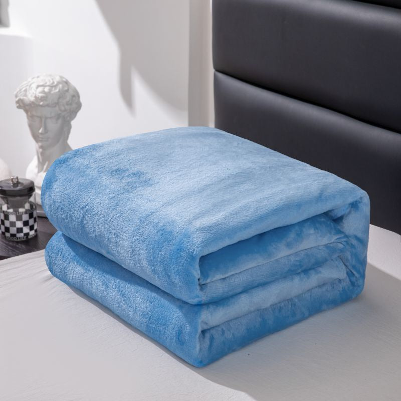 Ultra Soft Solid Coral Fleece Blanket – Cosy Warm Throw