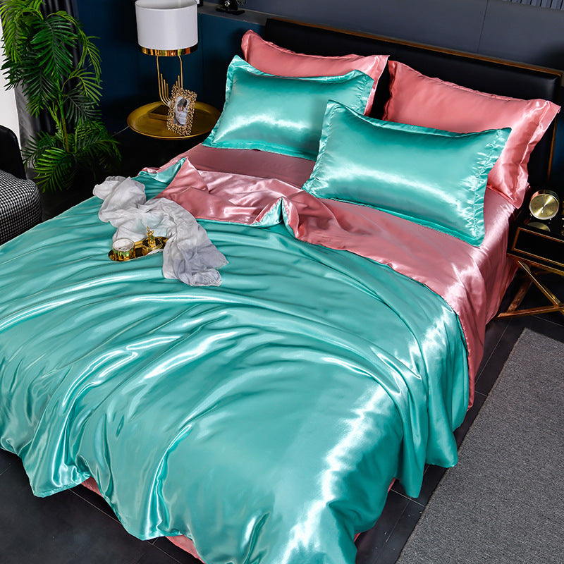 Royal Ice Silk Cooling Bedding Set – Duvet Cover & Sheet Set