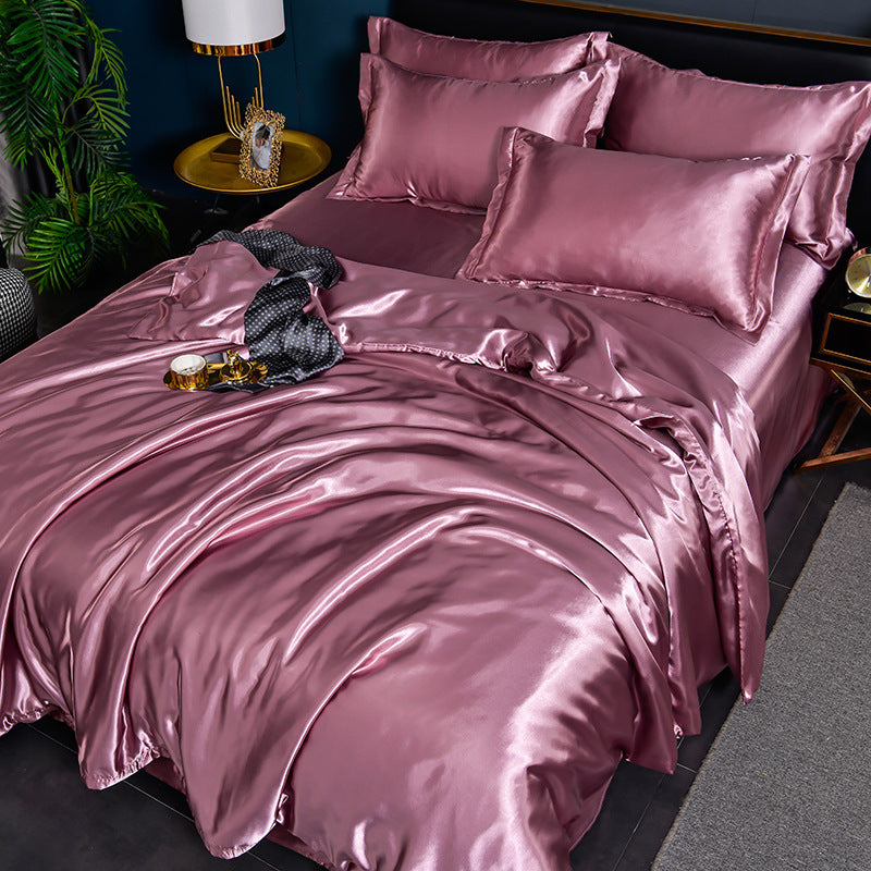 Royal Ice Silk Cooling Bedding Set – Duvet Cover & Sheet Set