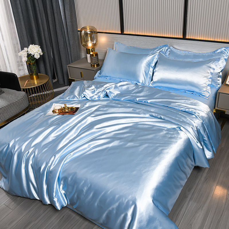 Royal Ice Silk Cooling Bedding Set – Duvet Cover & Sheet Set