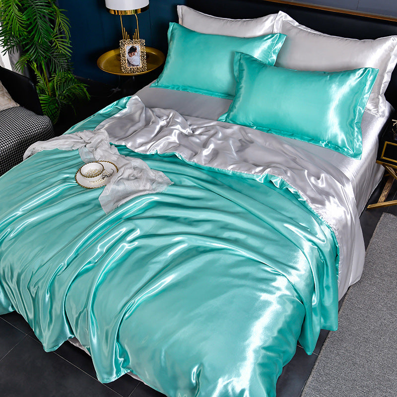Royal Ice Silk Cooling Bedding Set – Duvet Cover & Sheet Set