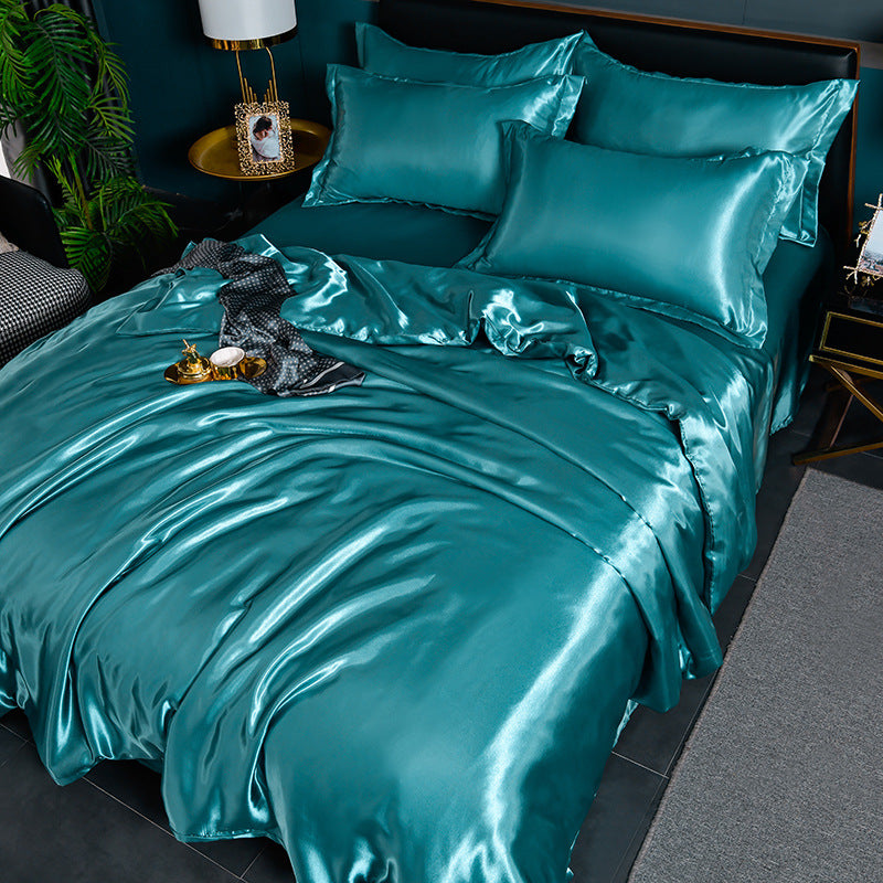 Royal Ice Silk Cooling Bedding Set – Duvet Cover & Sheet Set