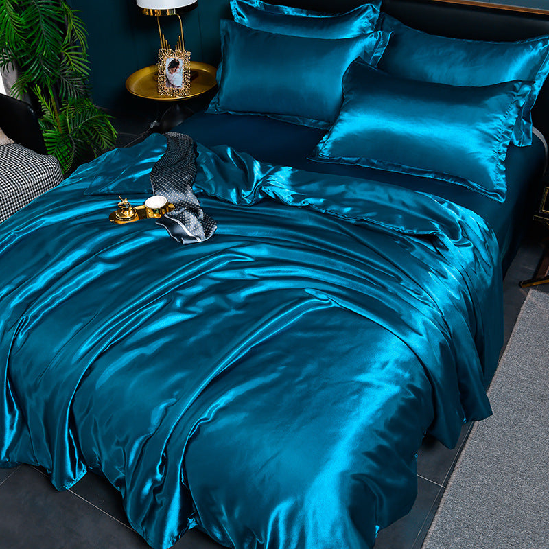 Royal Ice Silk Cooling Bedding Set – Duvet Cover & Sheet Set