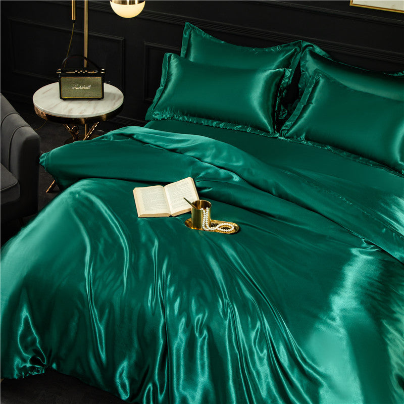 Royal Ice Silk Cooling Bedding Set – Duvet Cover & Sheet Set