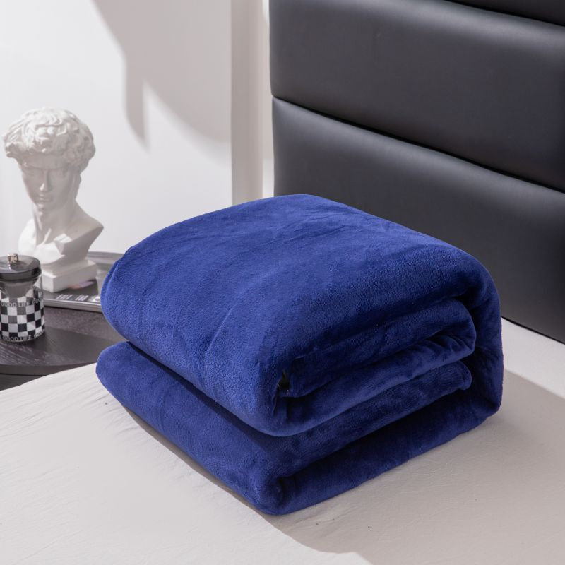 Ultra Soft Solid Coral Fleece Blanket – Cosy Warm Throw