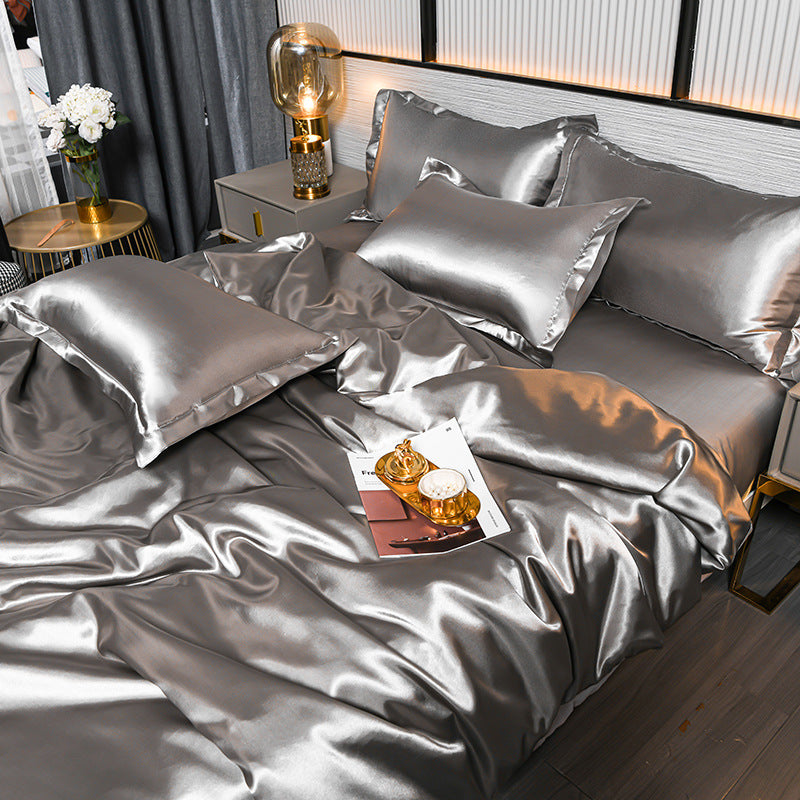 Royal Ice Silk Cooling Bedding Set – Duvet Cover & Sheet Set