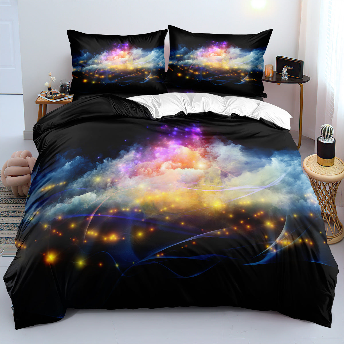 3D Galaxy & Solar System Printed Bed Sheet Set