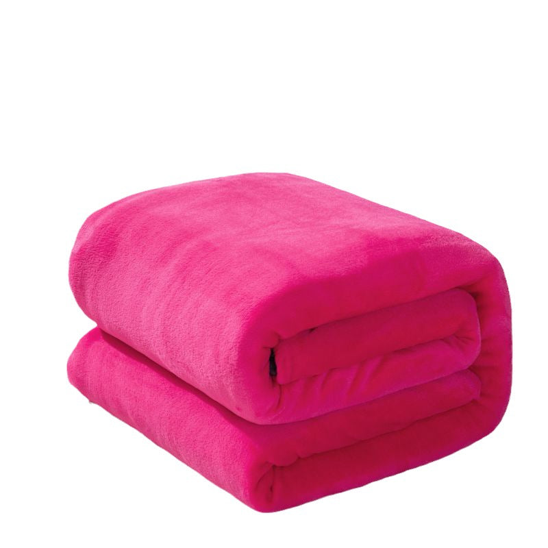 Ultra Soft Solid Coral Fleece Blanket – Cosy Warm Throw