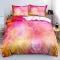 3D Abstract Golden Nebula & Galaxy Bedding Set