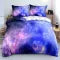 3D Abstract Golden Nebula & Galaxy Bedding Set