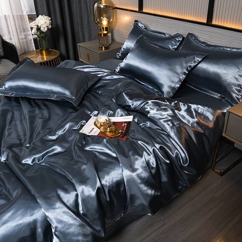 Royal Ice Silk Cooling Bedding Set – Duvet Cover & Sheet Set