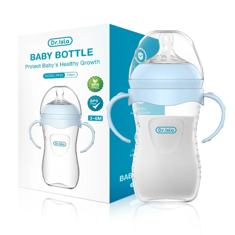 Baby Feeding Bottle with Handle – BPA-Free PP Milk Bottle for Newborns & Kids