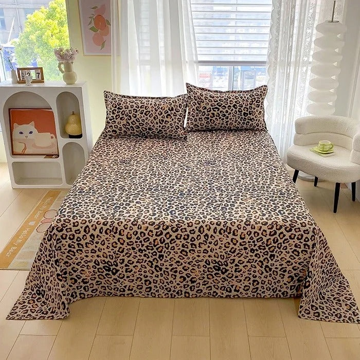 Red Rose Floral Printed Cotton Bedsheet Set