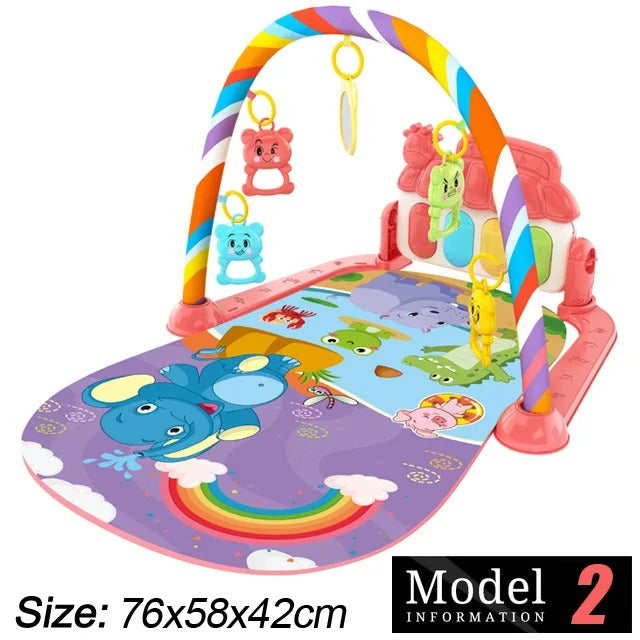 Baby Activity Gym Play Mat – Musical Early Learning Crawling & Sensory Play Mat for Newborns