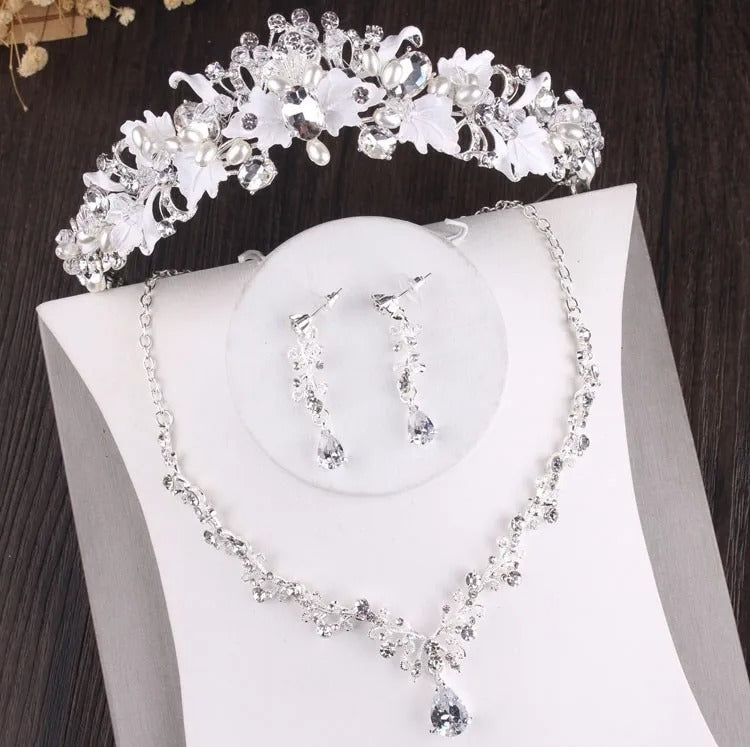 Luxury Royal Baroque Bridal Crown & Jewelry Set