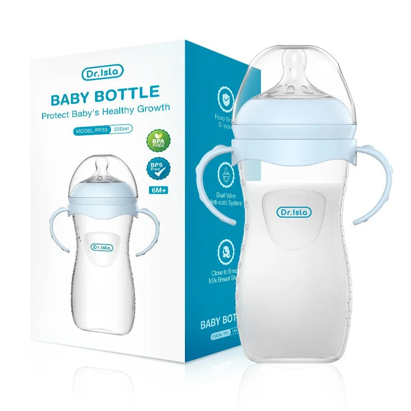 Baby Feeding Bottle with Handle – BPA-Free PP Milk Bottle for Newborns & Kids