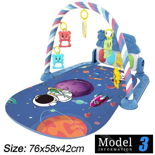 Baby Activity Gym Play Mat – Musical Early Learning Crawling & Sensory Play Mat for Newborns
