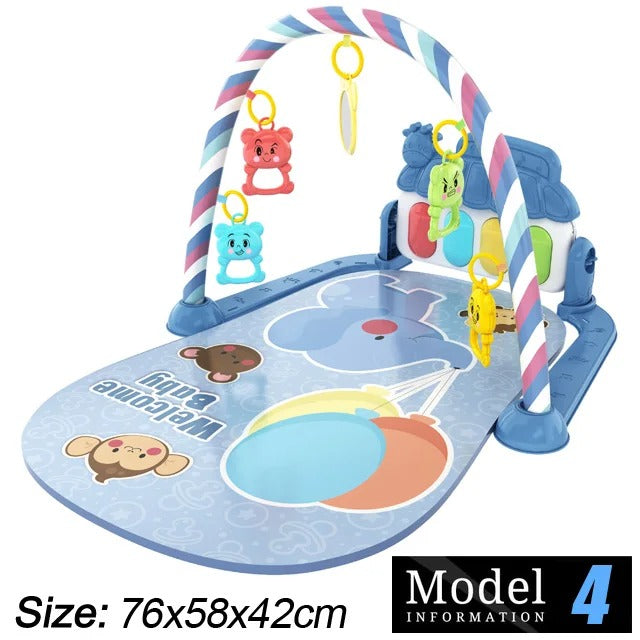 Baby Activity Gym Play Mat – Musical Early Learning Crawling & Sensory Play Mat for Newborns