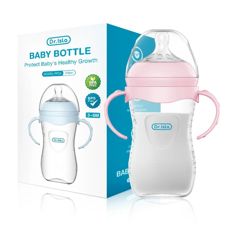 Baby Feeding Bottle with Handle – BPA-Free PP Milk Bottle for Newborns & Kids