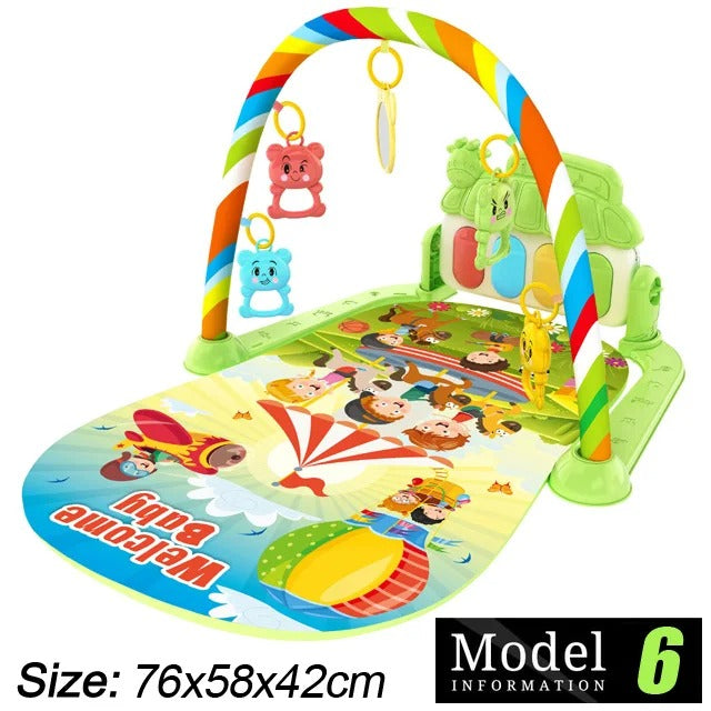 Baby Activity Gym Play Mat – Musical Early Learning Crawling & Sensory Play Mat for Newborns