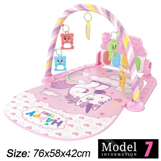 Baby Activity Gym Play Mat – Musical Early Learning Crawling & Sensory Play Mat for Newborns