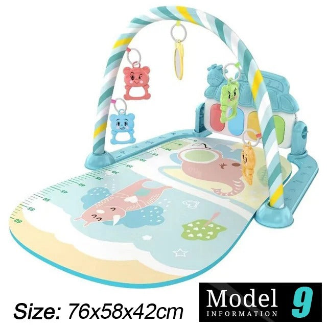 Baby Activity Gym Play Mat – Musical Early Learning Crawling & Sensory Play Mat for Newborns