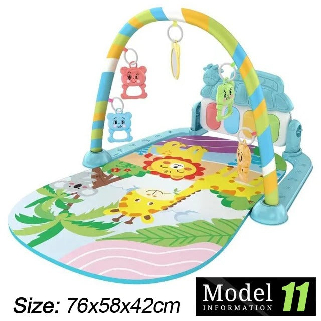 Baby Activity Gym Play Mat – Musical Early Learning Crawling & Sensory Play Mat for Newborns