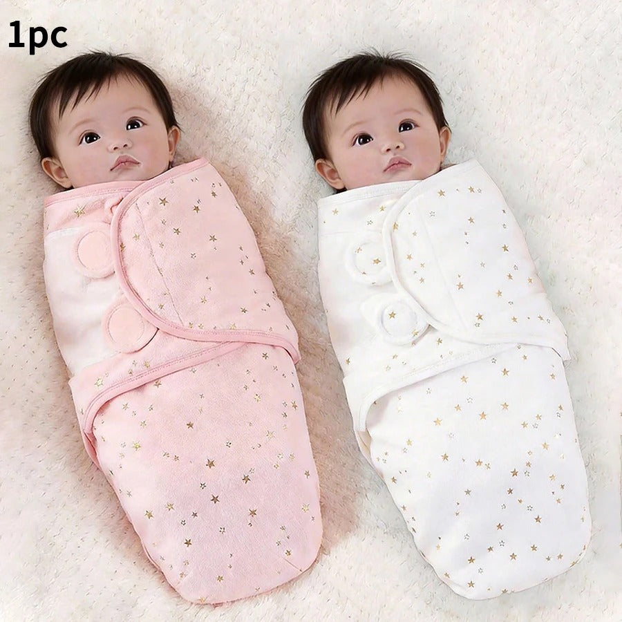 Baby Gold-Stamped Swaddle Blanket | Soft & Cozy Newborn Wrap