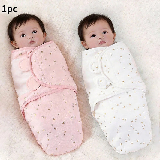 Baby Gold-Stamped Swaddle Blanket | Soft & Cozy Newborn Wrap