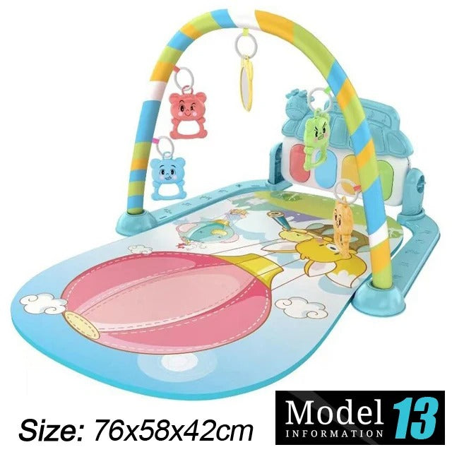 Baby Activity Gym Play Mat – Musical Early Learning Crawling & Sensory Play Mat for Newborns