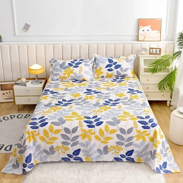 Red Rose Floral Printed Cotton Bedsheet Set