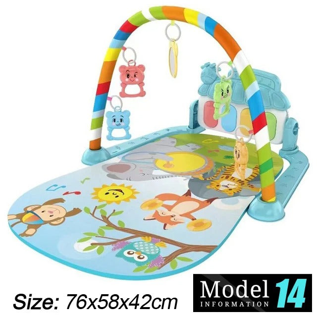 Baby Activity Gym Play Mat – Musical Early Learning Crawling & Sensory Play Mat for Newborns