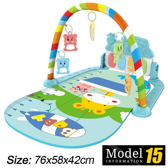 Baby Activity Gym Play Mat – Musical Early Learning Crawling & Sensory Play Mat for Newborns