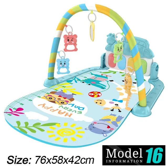 Baby Activity Gym Play Mat – Musical Early Learning Crawling & Sensory Play Mat for Newborns