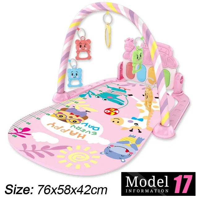 Baby Activity Gym Play Mat – Musical Early Learning Crawling & Sensory Play Mat for Newborns