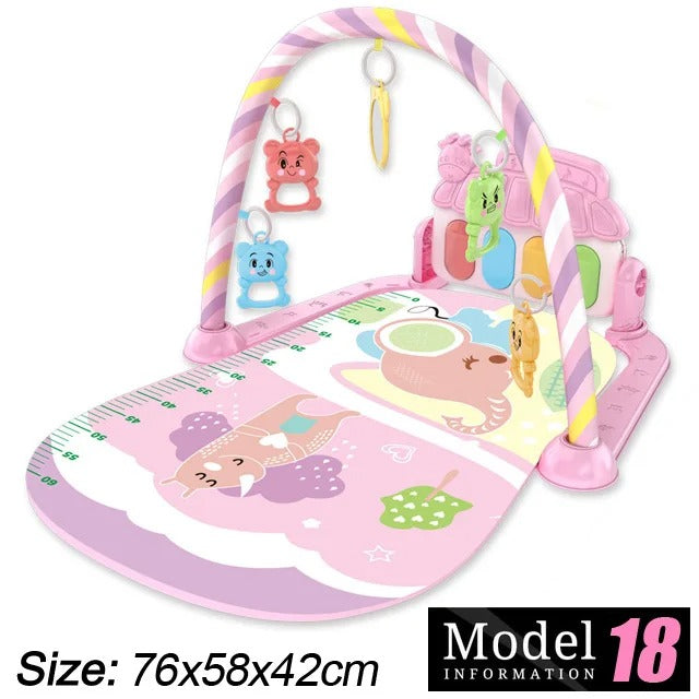 Baby Activity Gym Play Mat – Musical Early Learning Crawling & Sensory Play Mat for Newborns