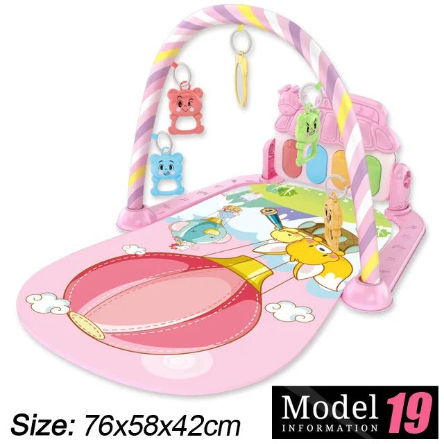 Baby Activity Gym Play Mat – Musical Early Learning Crawling & Sensory Play Mat for Newborns