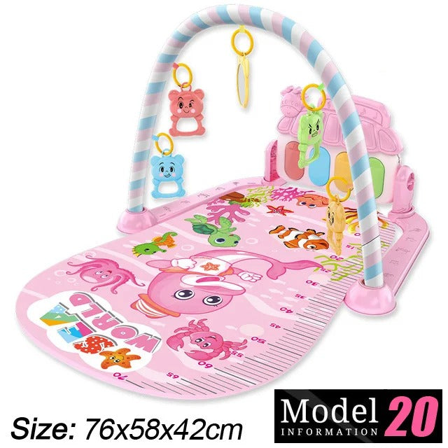 Baby Activity Gym Play Mat – Musical Early Learning Crawling & Sensory Play Mat for Newborns