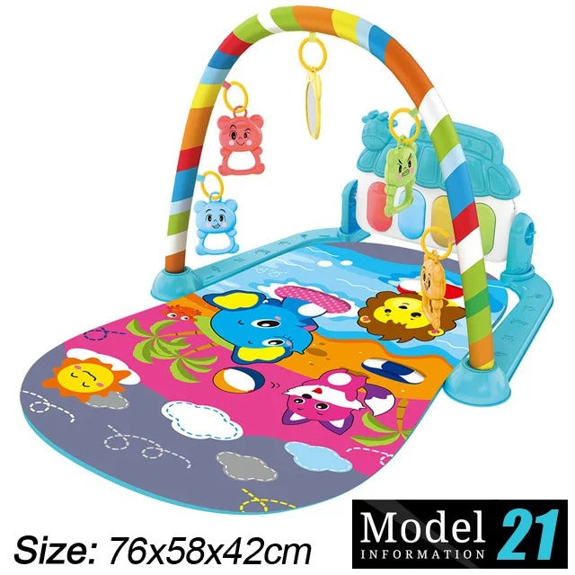 Baby Activity Gym Play Mat – Musical Early Learning Crawling & Sensory Play Mat for Newborns