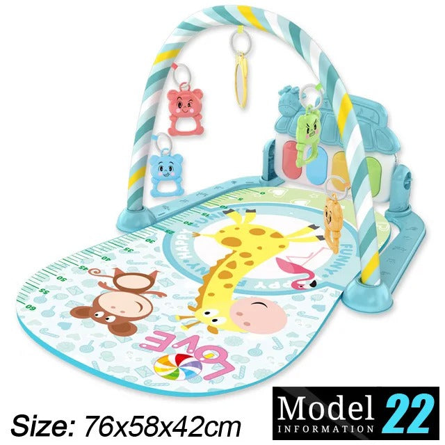 Baby Activity Gym Play Mat – Musical Early Learning Crawling & Sensory Play Mat for Newborns