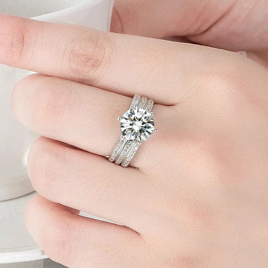 925 Sterling Silver 5A Zircon Luxury Bridal & Party Wear Ring for Women