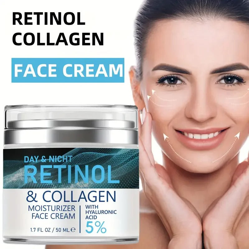 ENVISHA Retinol & Collagen Face Cream - Deep Hydration, Anti-Aging & Brightening Moisturizer (50ml)