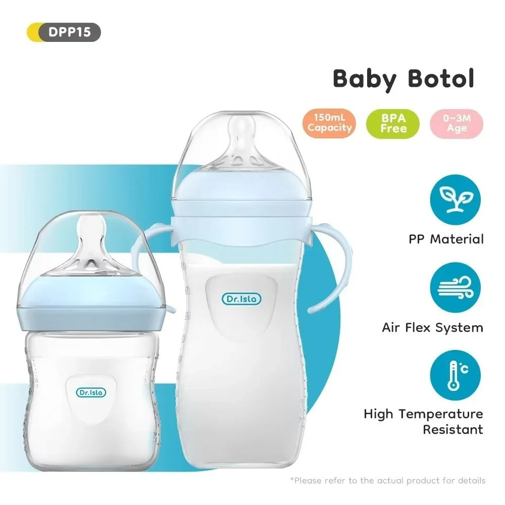 Baby Feeding Bottle with Handle – BPA-Free PP Milk Bottle for Newborns & Kids