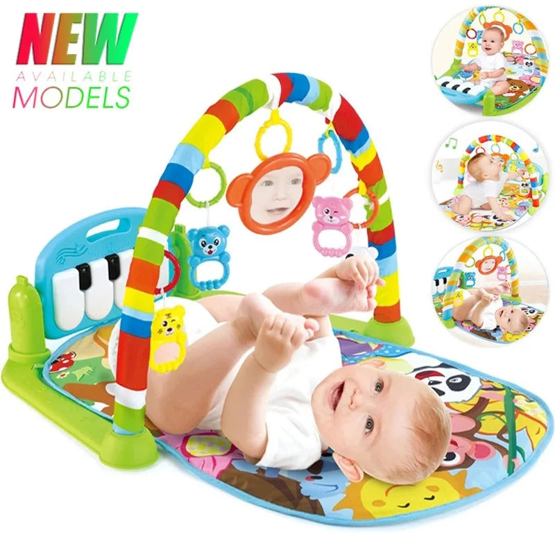 Baby Activity Gym Play Mat – Musical Early Learning Crawling & Sensory Play Mat for Newborns